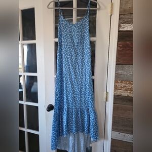 Charming Floral Blue Dress